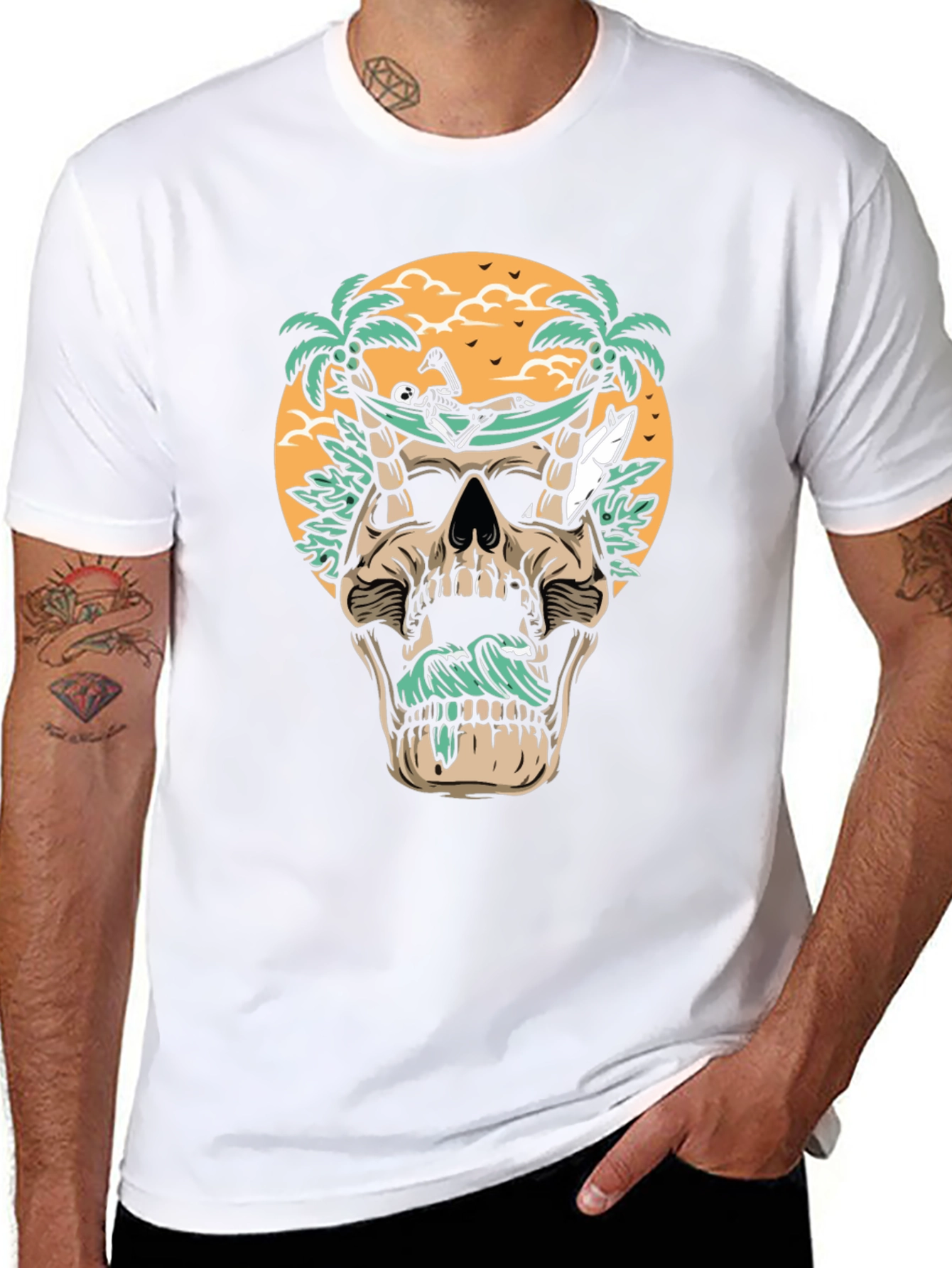 Skull Hammock T-Shirt - Beach Vibes