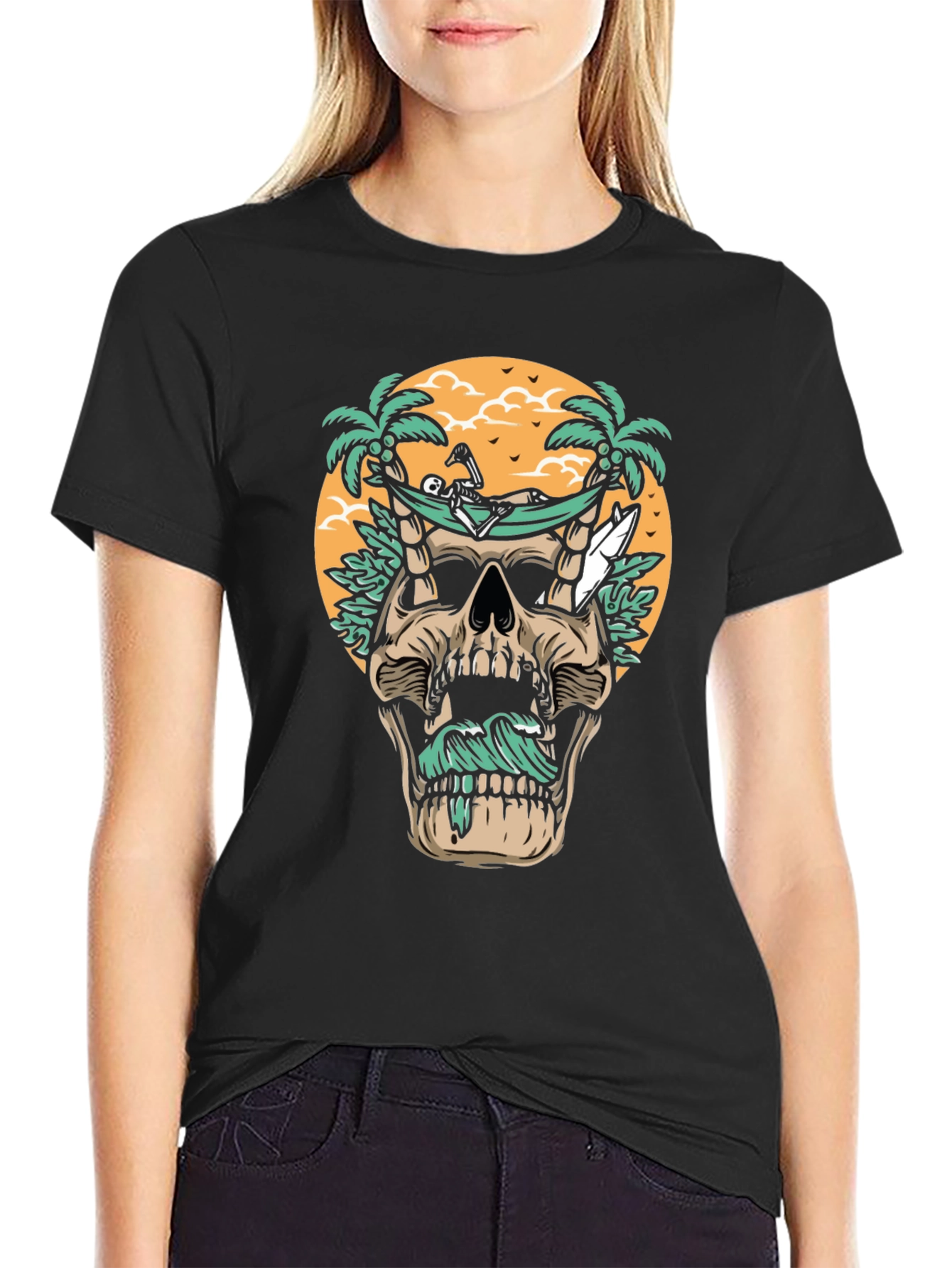 Skull Hammock T-Shirt - Beach Vibes