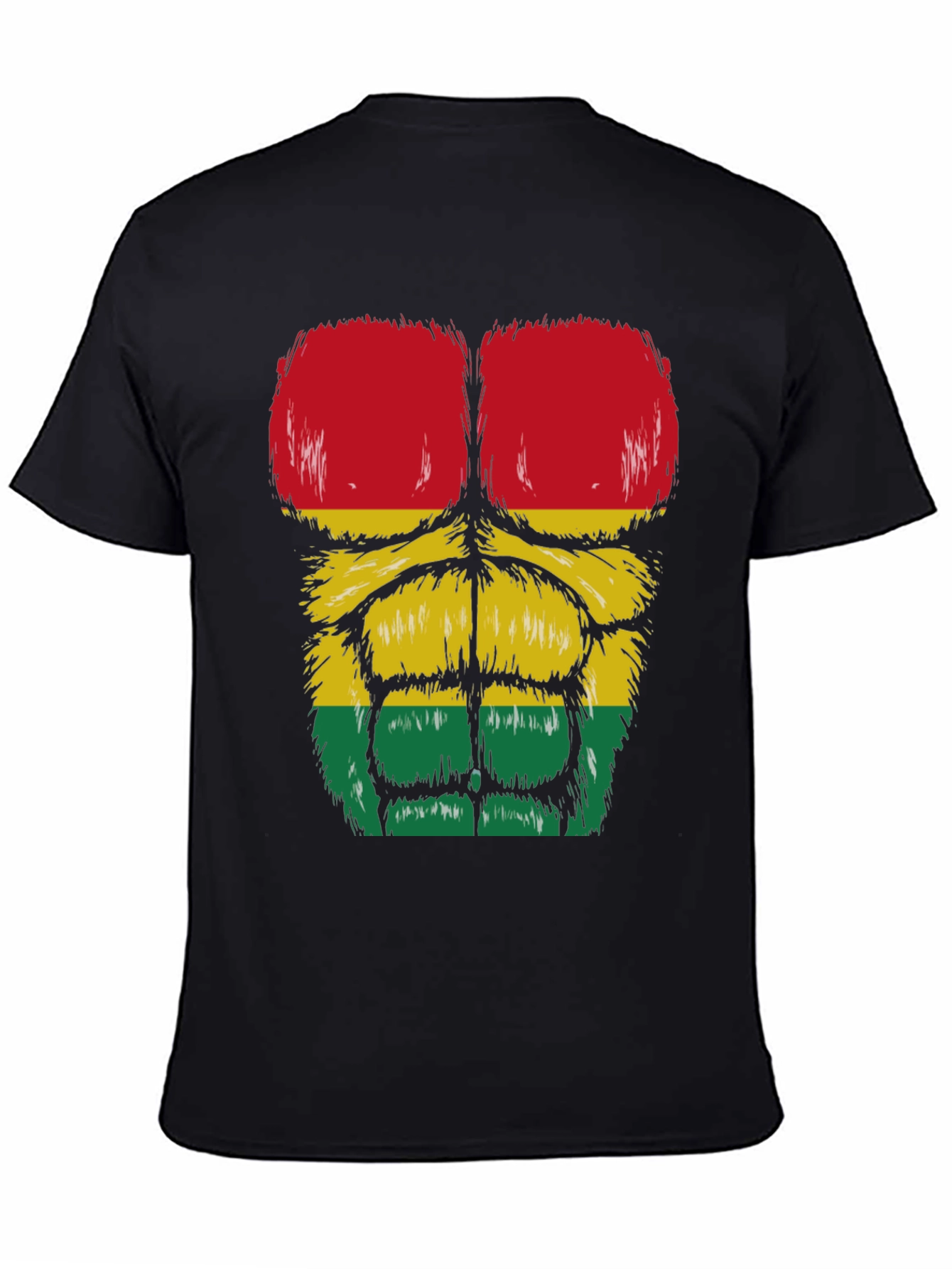 Rasta Gorilla Abs T-Shirt - Funny Graphic Tee