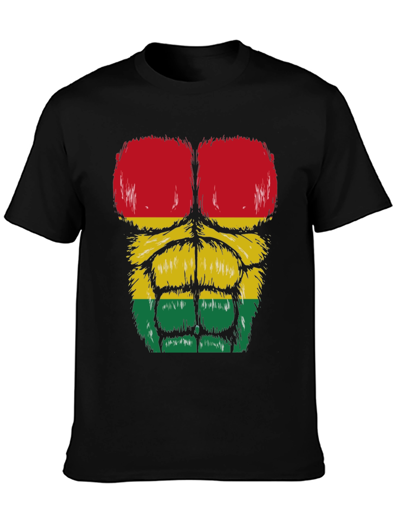Rasta Gorilla Abs T-Shirt - Funny Graphic Tee