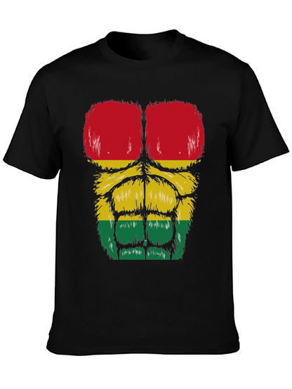 Rasta Gorilla Abs T-Shirt - Funny Graphic Tee