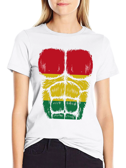 Rasta Gorilla Abs T-Shirt - Funny Graphic Tee