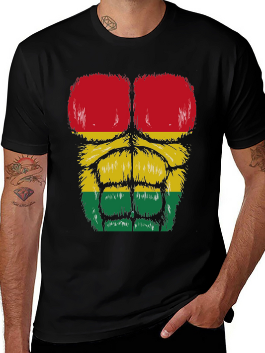 Rasta Gorilla Abs T-Shirt - Funny Graphic Tee