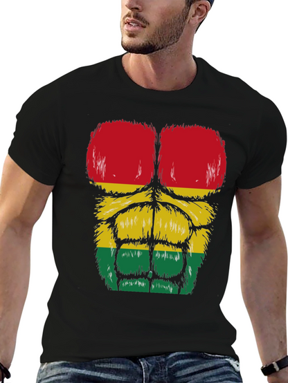 Rasta Gorilla Abs T-Shirt - Funny Graphic Tee