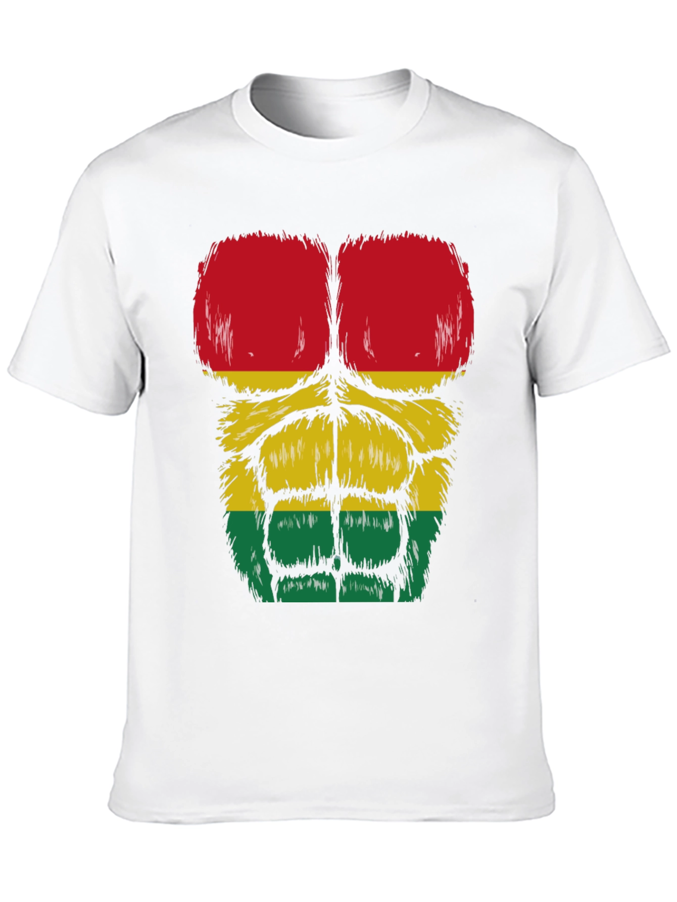 Rasta Gorilla Abs T-Shirt - Funny Graphic Tee