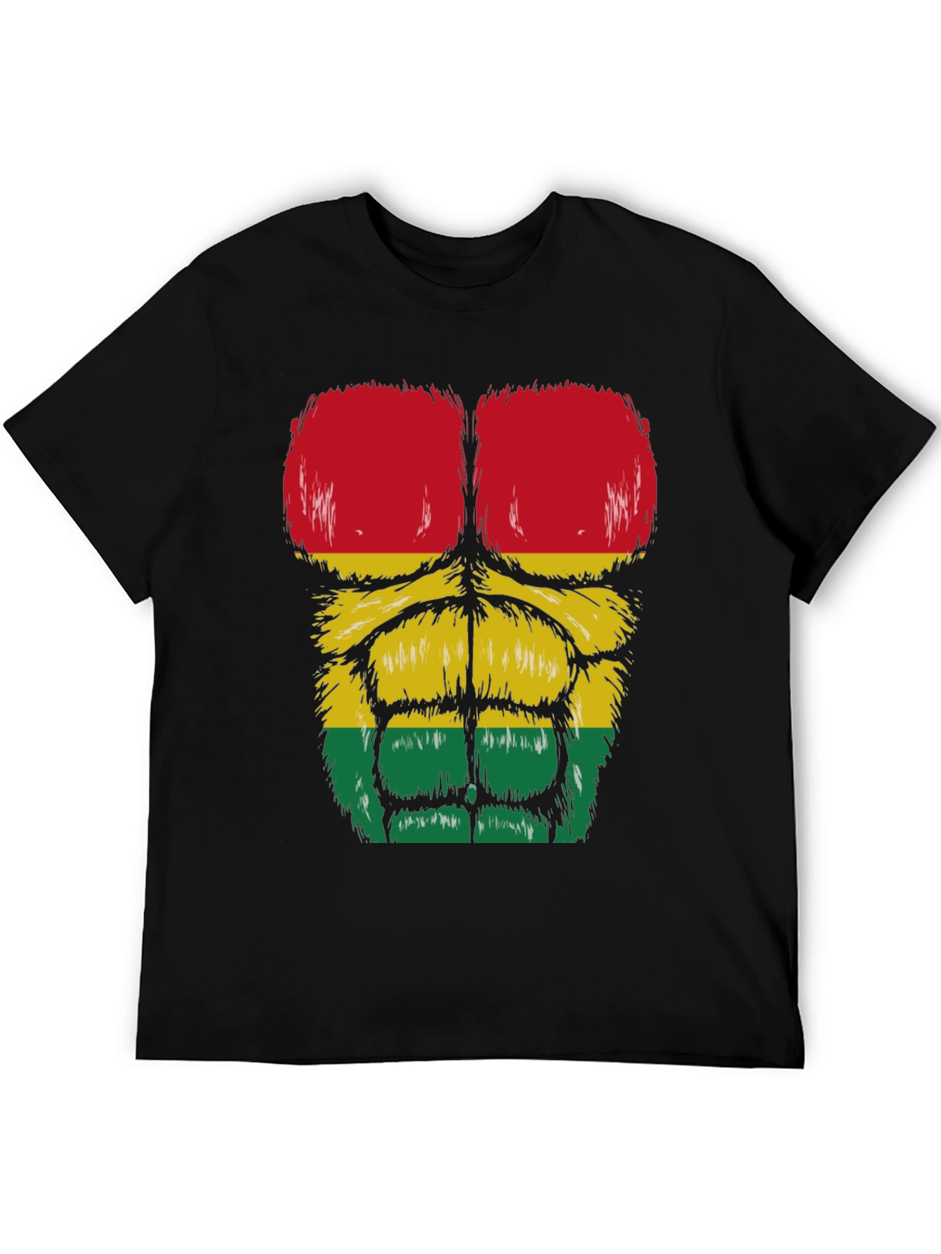 Rasta Gorilla Abs T-Shirt - Funny Graphic Tee