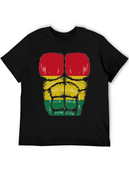 Rasta Gorilla Abs T-Shirt - Funny Graphic Tee
