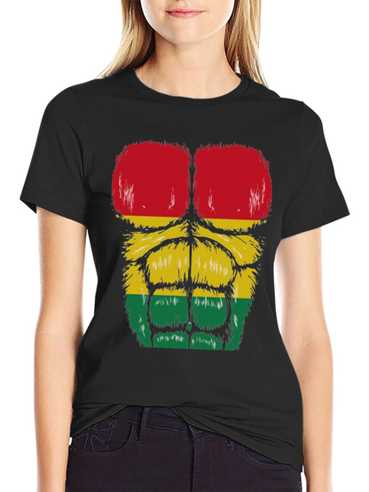 Rasta Gorilla Abs T-Shirt - Funny Graphic Tee