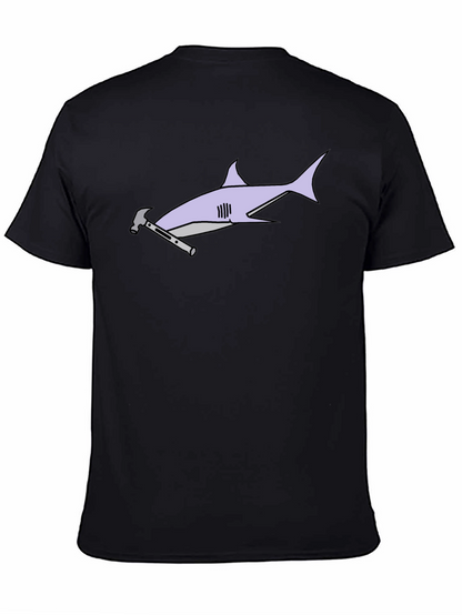 Hammerhead Shark T-Shirt - Black Cotton Graphic Tee