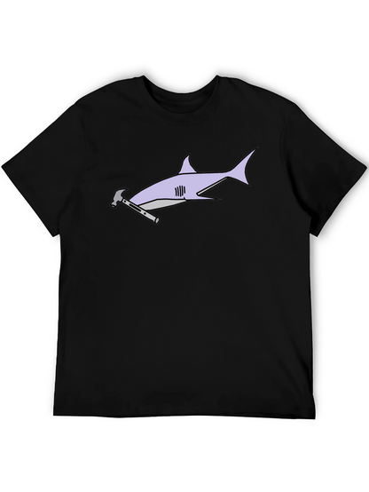 Hammerhead Shark T-Shirt - Black Cotton Graphic Tee