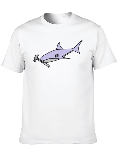 Hammerhead Shark T-Shirt - Black Cotton Graphic Tee