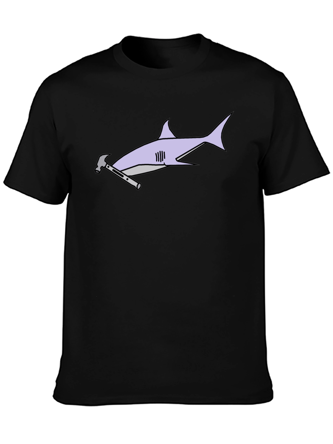 Hammerhead Shark T-Shirt - Black Cotton Graphic Tee