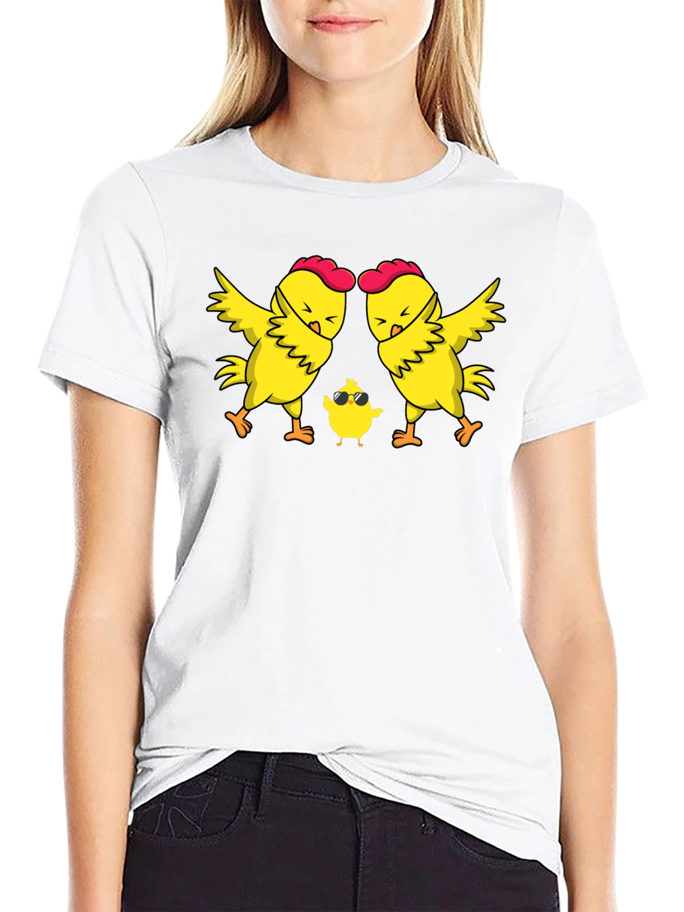 Cool Chicken Family T-Shirt - Dad Mom Chick