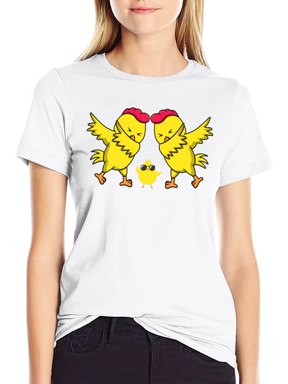 Cool Chicken Family T-Shirt - Dad Mom Chick