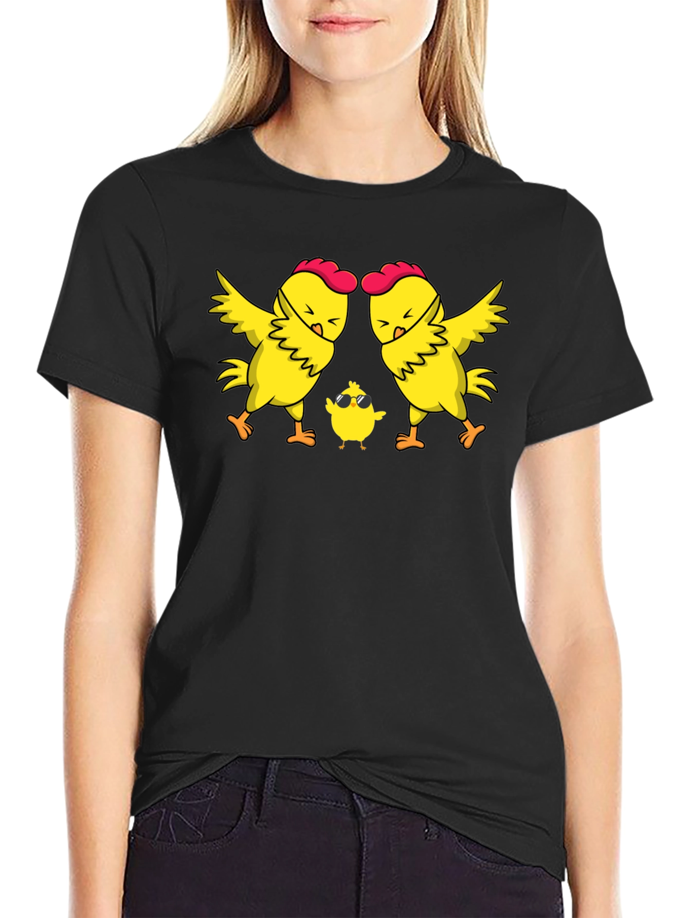 Cool Chicken Family T-Shirt - Dad Mom Chick