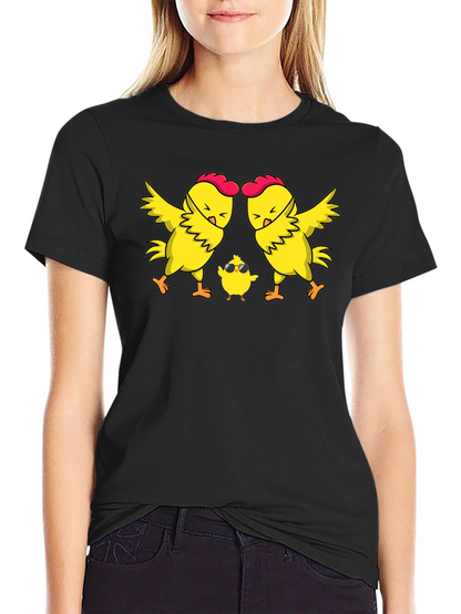 Cool Chicken Family T-Shirt - Dad Mom Chick
