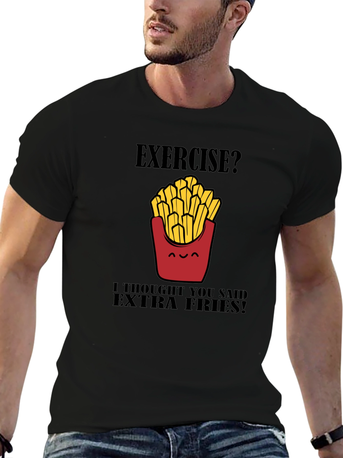 Extra Fries Black T-Shirt