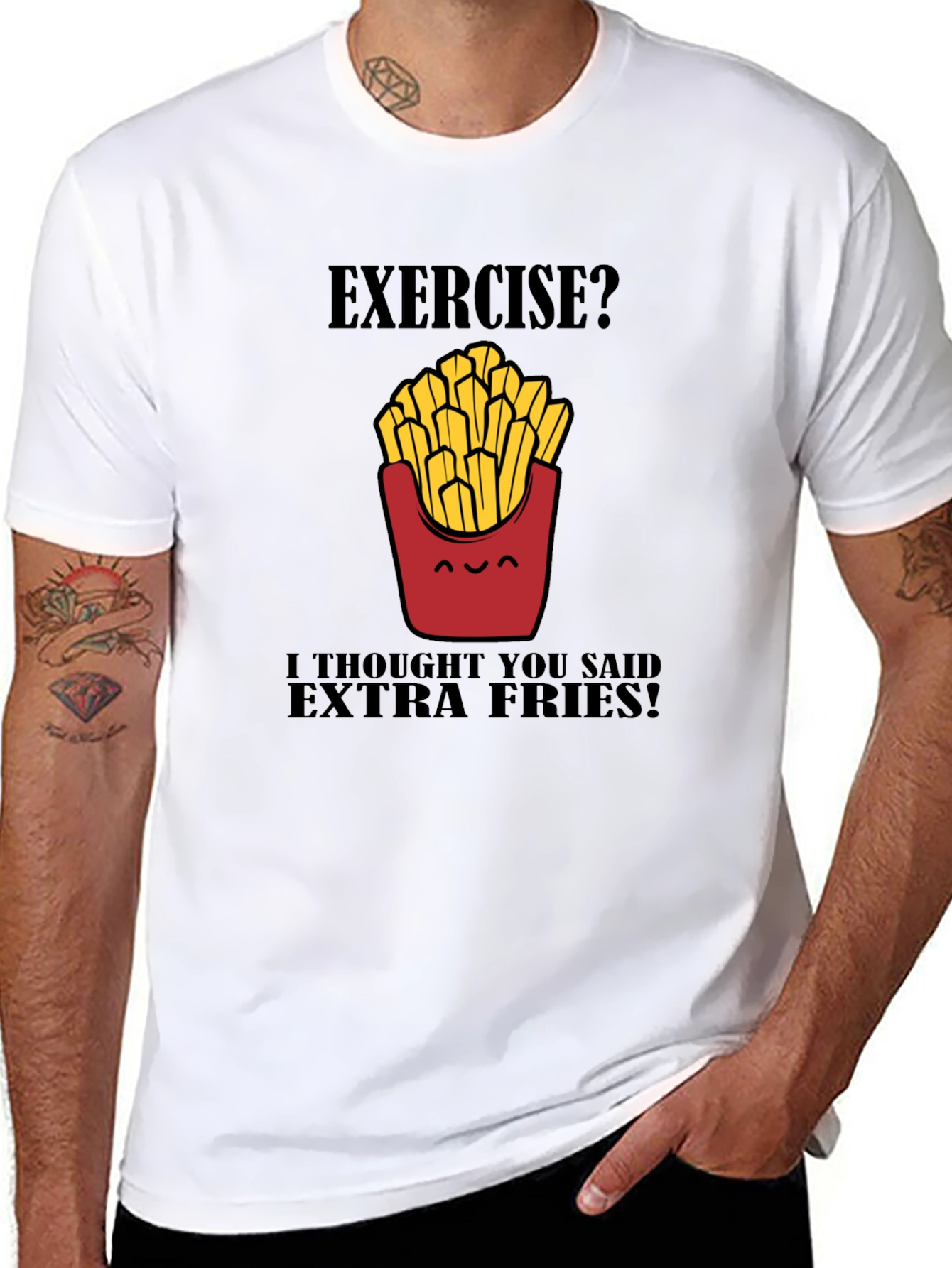 Extra Fries Black T-Shirt