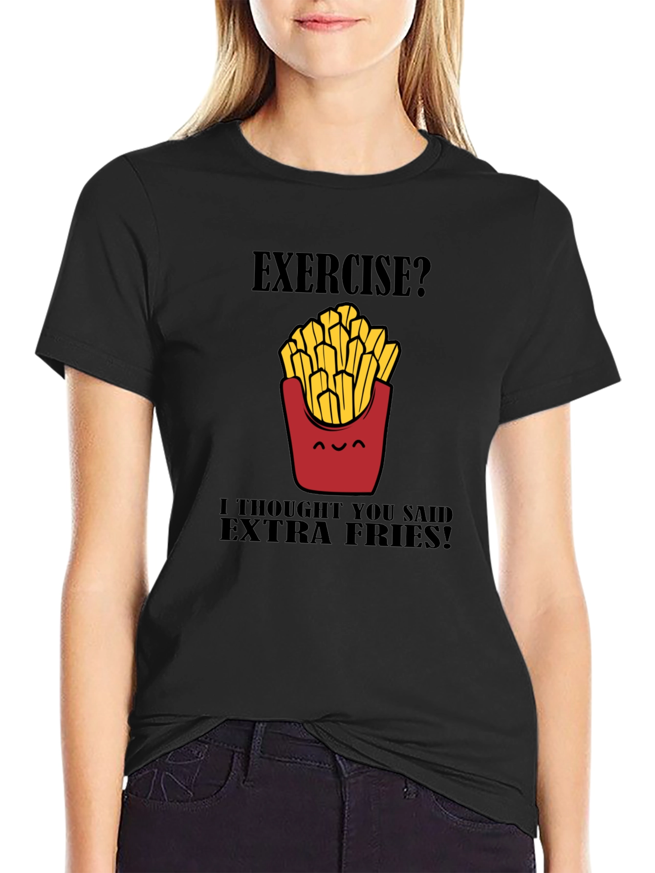 Extra Fries Black T-Shirt