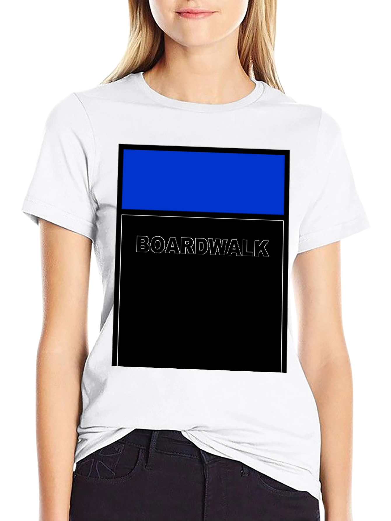 Boardwalk Graphic Tee - Modern Geometric Design