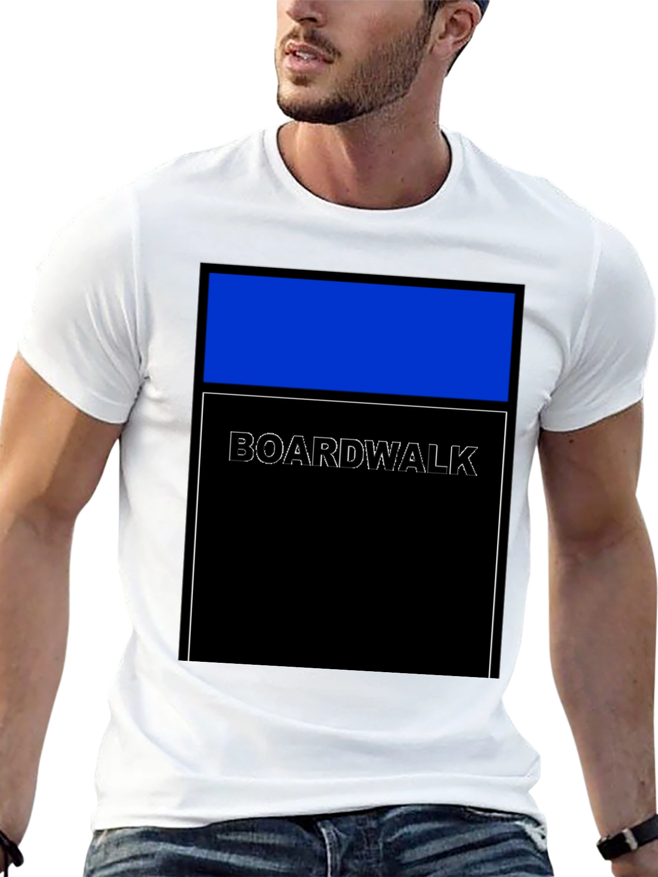 Boardwalk Graphic Tee - Modern Geometric Design