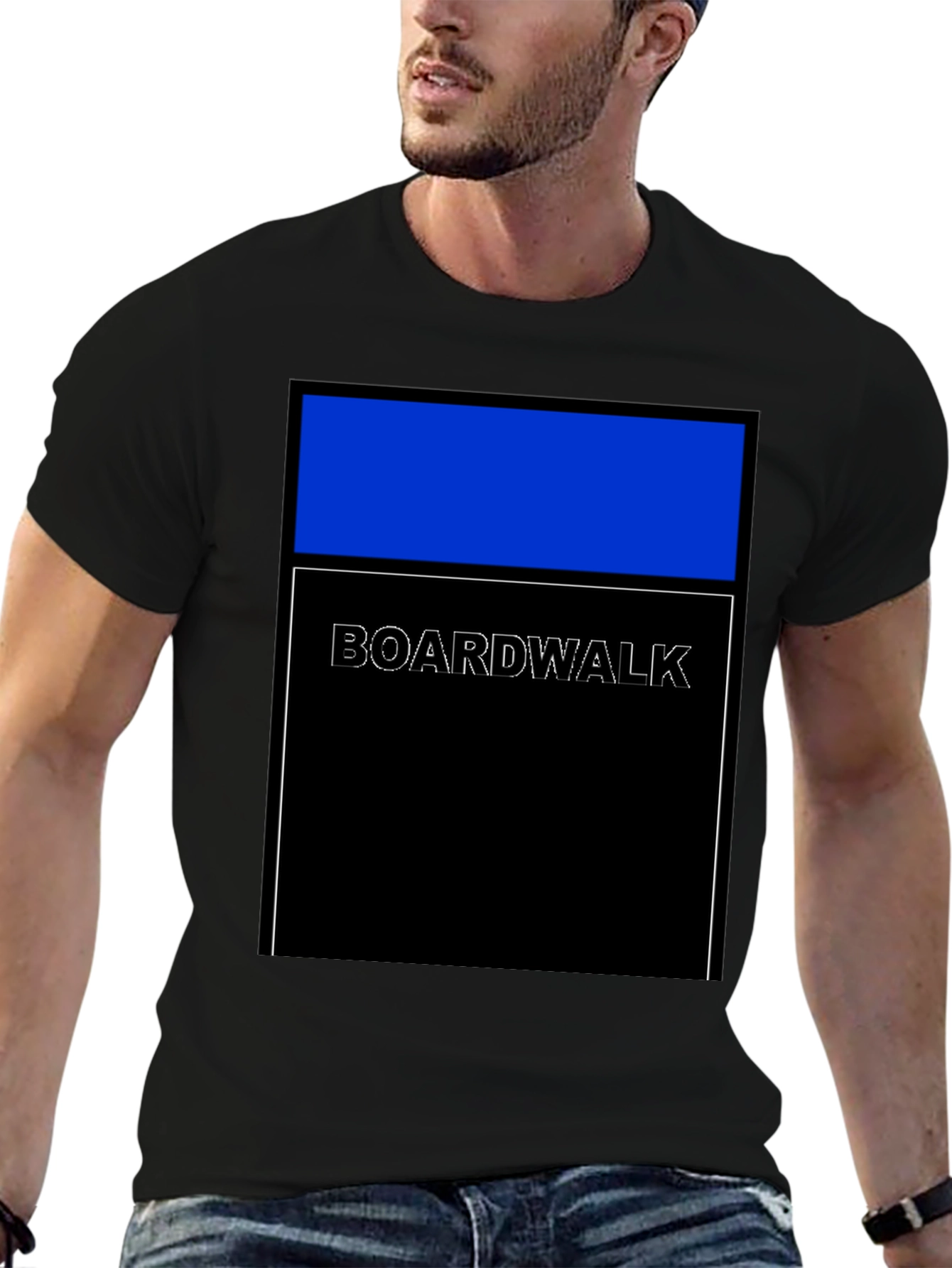 Boardwalk Graphic Tee - Modern Geometric Design