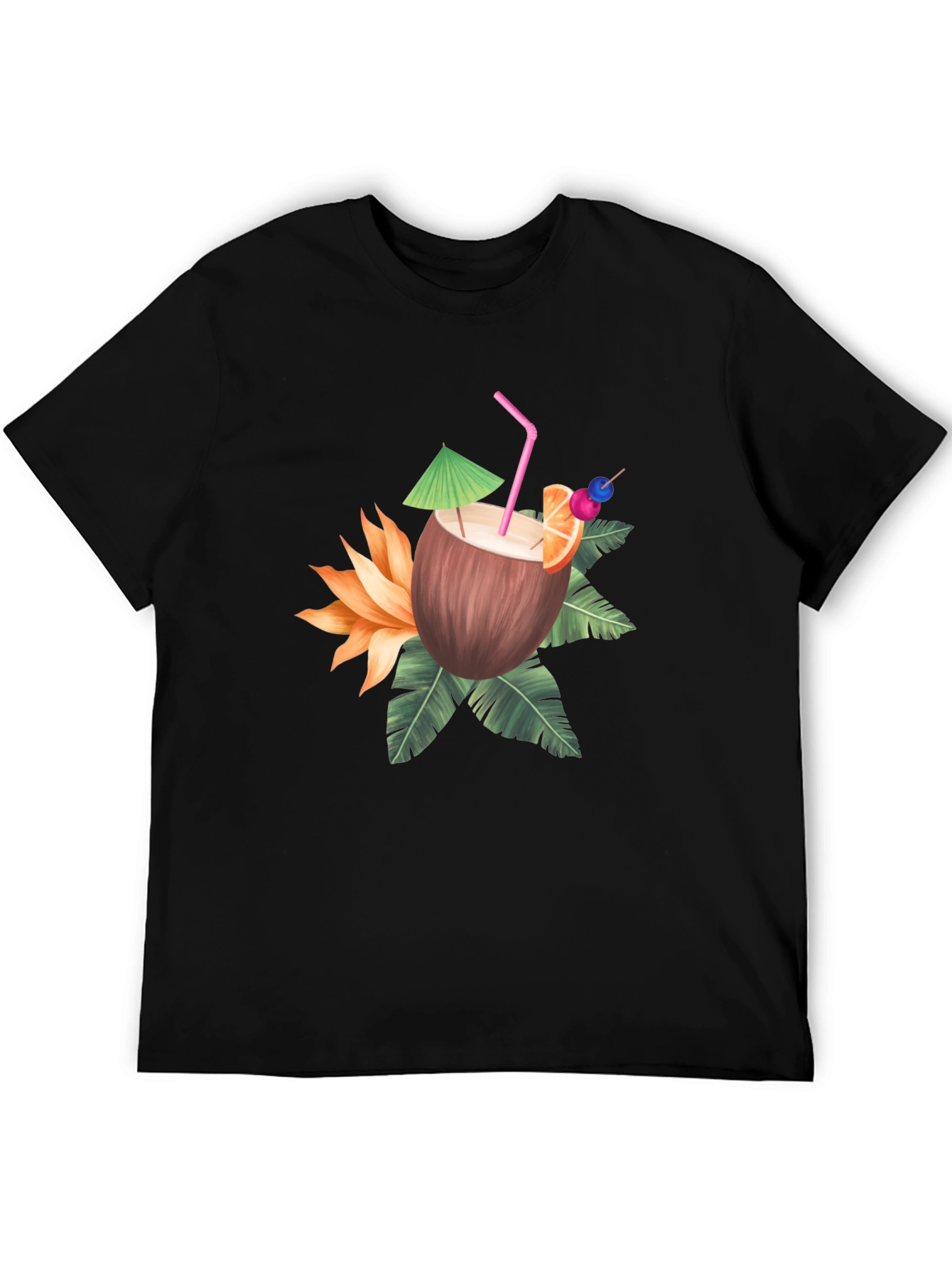 Tropical Coconut Drink Graphic Tee