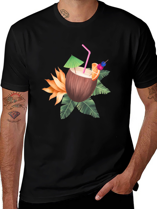 Tropical Coconut Drink Graphic Tee
