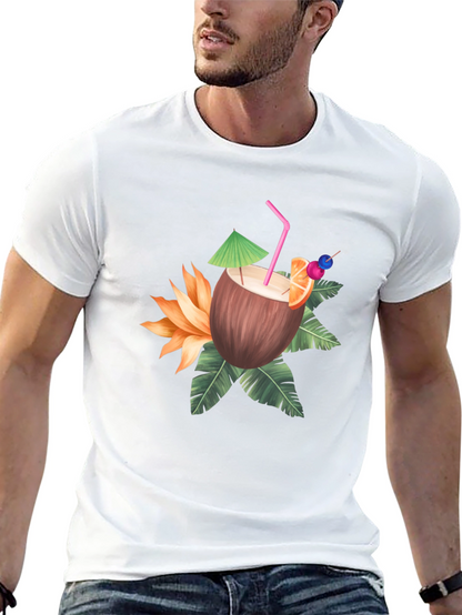 Tropical Coconut Drink Graphic Tee