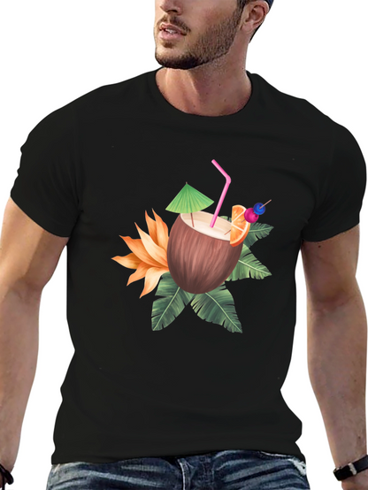 Tropical Coconut Drink Graphic Tee
