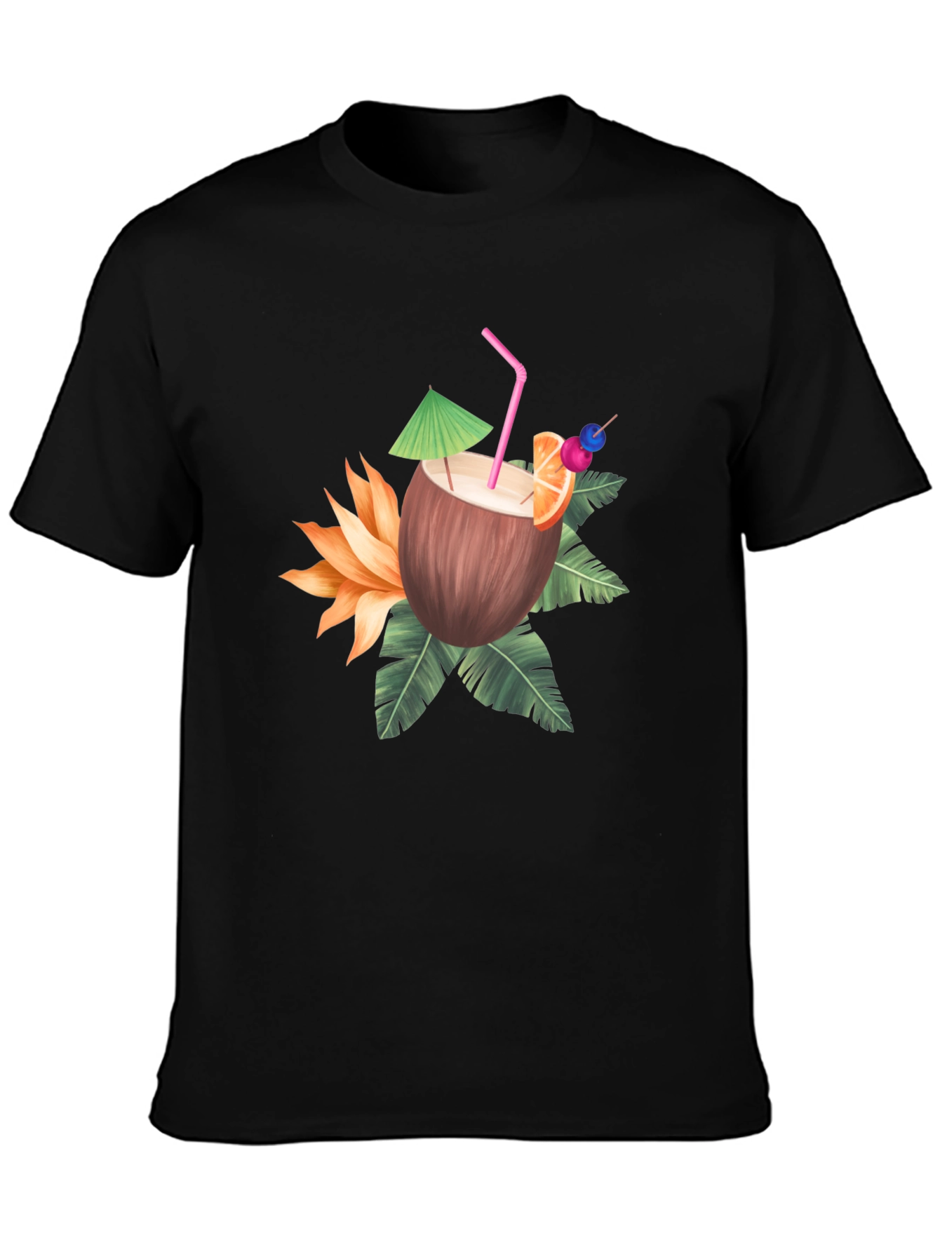 Tropical Coconut Drink Graphic Tee