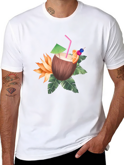Tropical Coconut Drink Graphic Tee