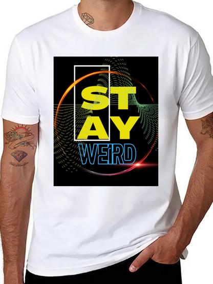 Stay Weird Graphic Tee - Black