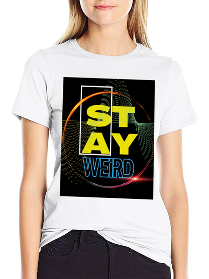 Stay Weird Graphic Tee - Black