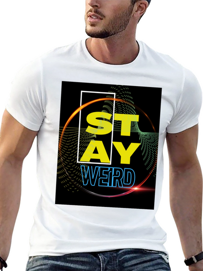 Stay Weird Graphic Tee - Black