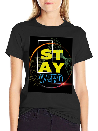 Stay Weird Graphic Tee - Black