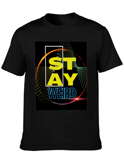 Stay Weird Graphic Tee - Black