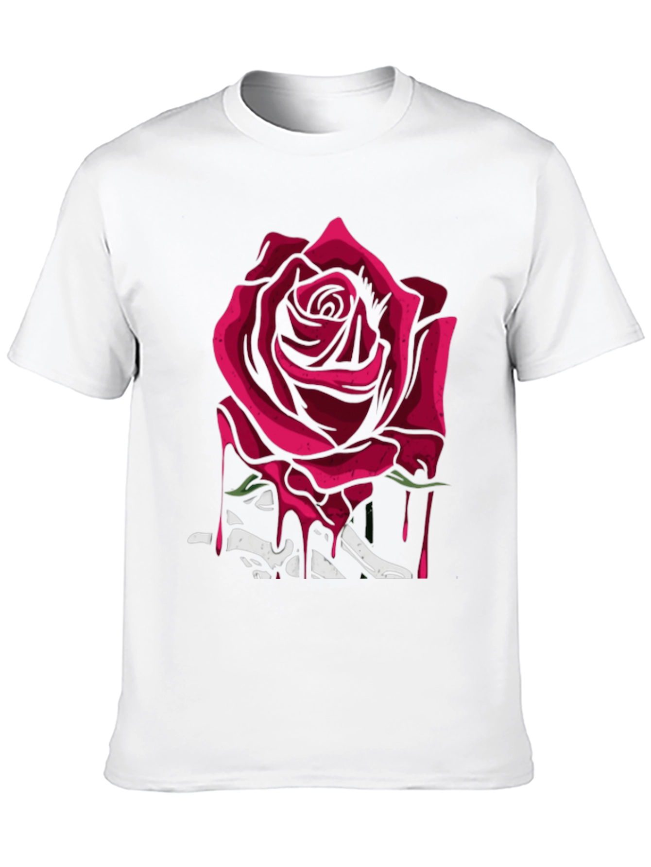 Rose & Bones Graphic Tee - Modern Edgy Style