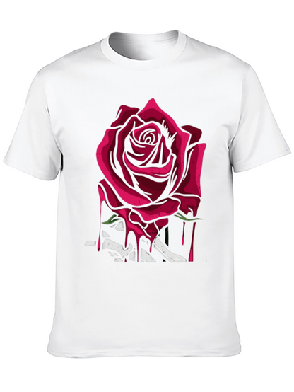Rose & Bones Graphic Tee - Modern Edgy Style