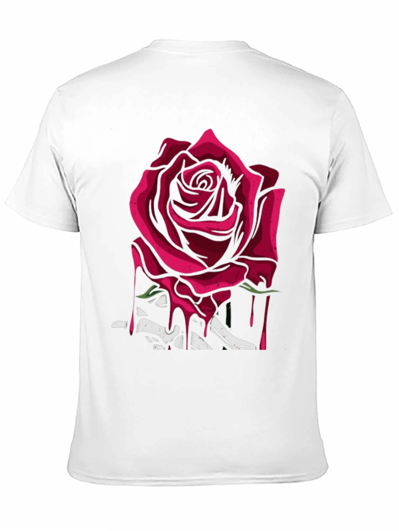 Rose & Bones Graphic Tee - Modern Edgy Style