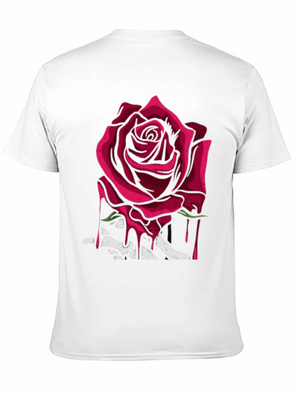 Rose & Bones Graphic Tee - Modern Edgy Style