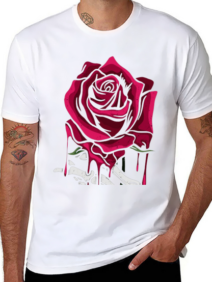 Rose & Bones Graphic Tee - Modern Edgy Style
