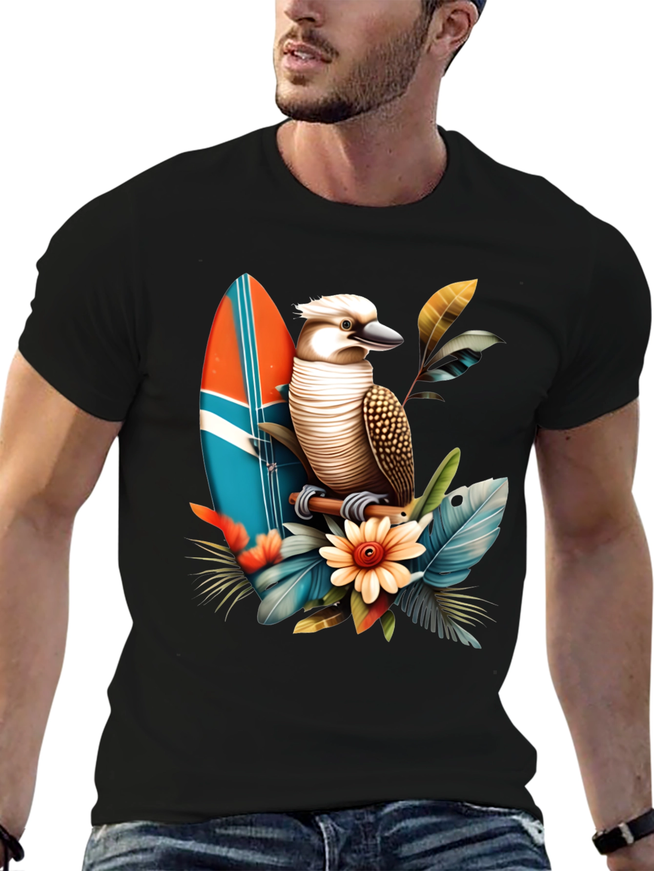 Kookaburra Surfboard Graphic T-Shirt