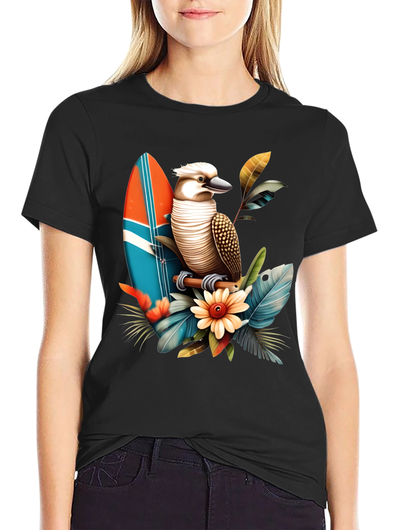 Kookaburra Surfboard Graphic T-Shirt