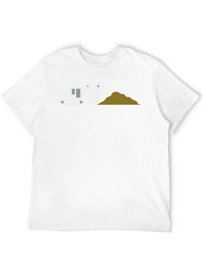 Excavator Graphic Tee - Black Cotton Blend