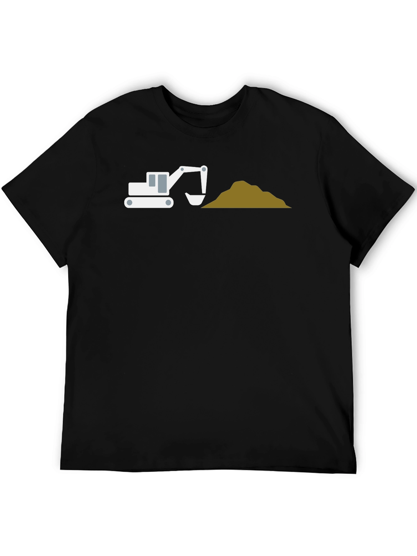 Excavator Graphic Tee - Black Cotton Blend