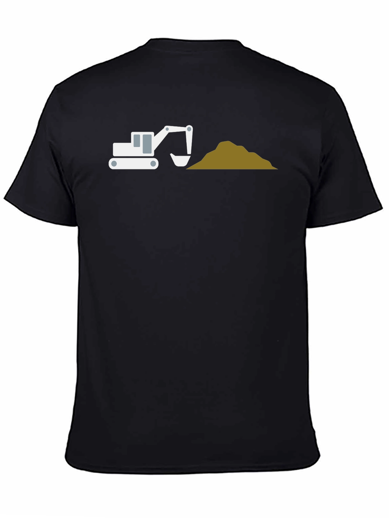 Excavator Graphic Tee - Black Cotton Blend