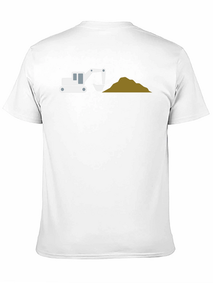 Excavator Graphic Tee - Black Cotton Blend