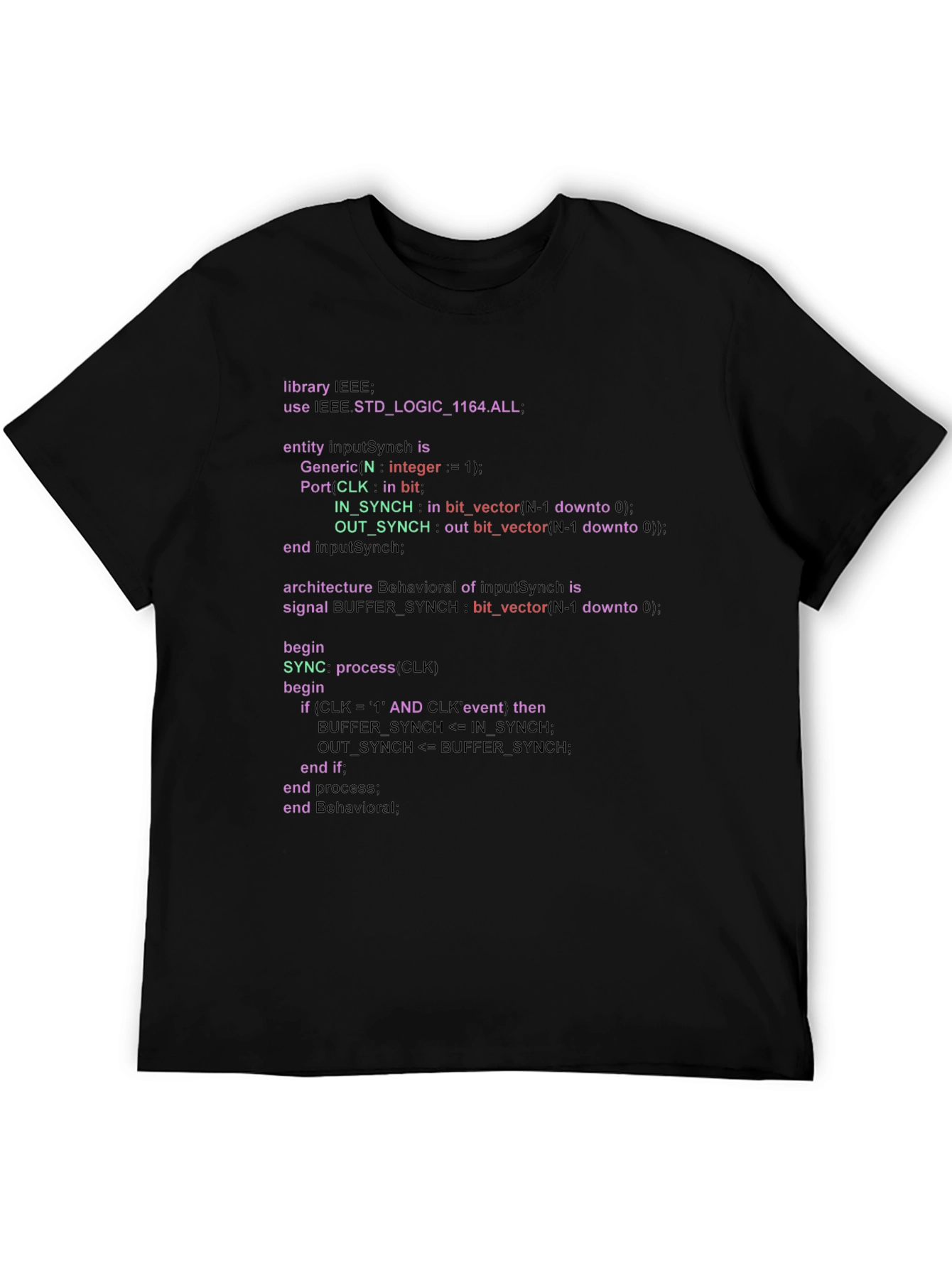 Coder T-Shirt - VHDL Program Code
