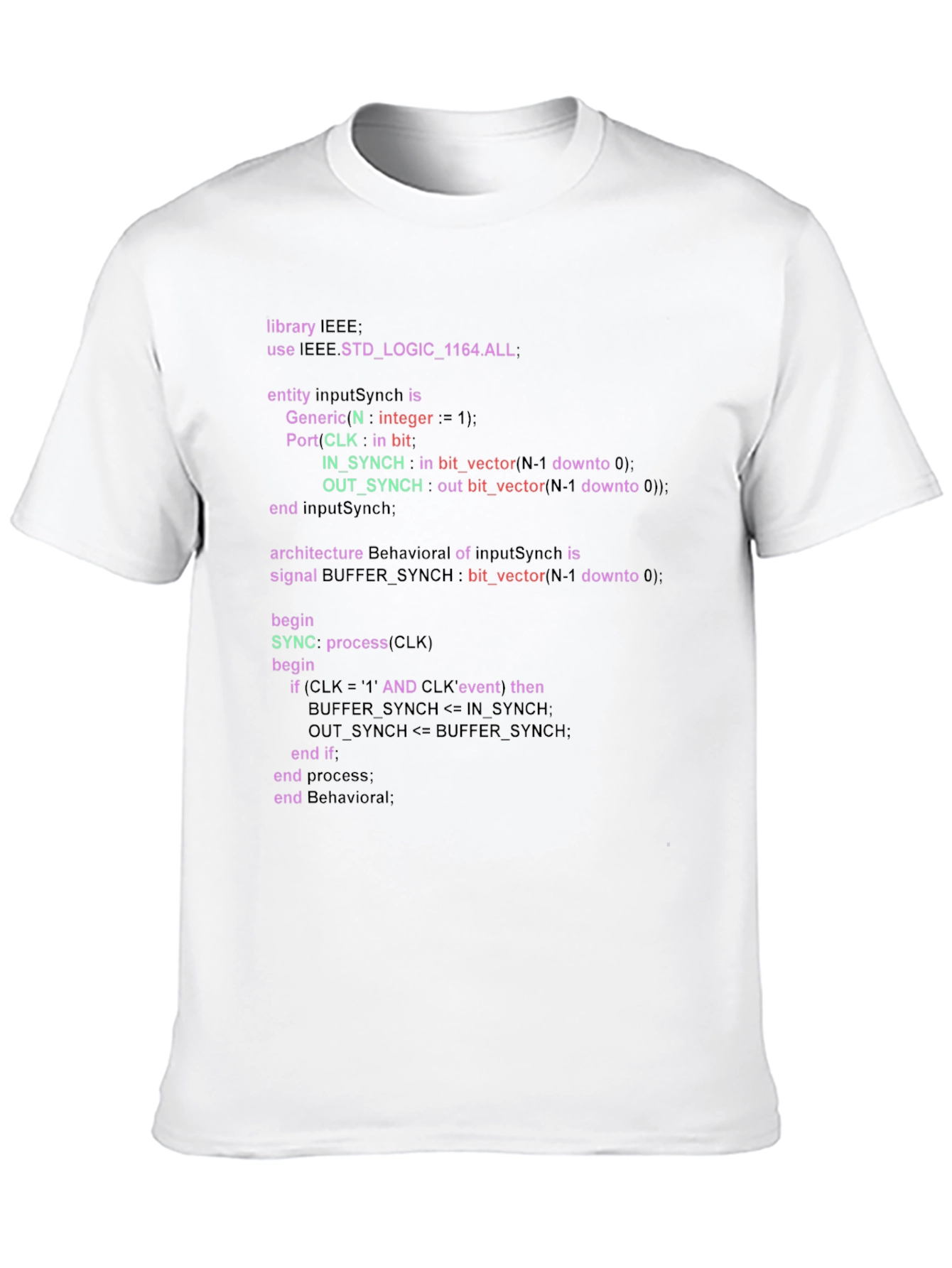Coder T-Shirt - VHDL Program Code